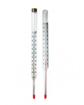 Термометр ТТЖ П №5 (0 +160) в. ч. 240, н. ч. 163, ц. д. 2, технический прямой жидкостной