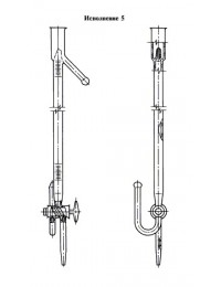 бюретка 1-5-2-10-0,05 с краном 2-х(двух) ходовым