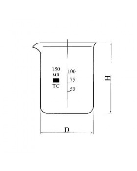 стакан низкий Н-1-2000 ТС  с делением Клин